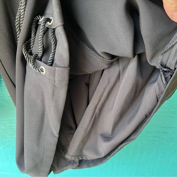 SHADES OF BLONDE LACE UP BALLOON SLEEVES REPTILE PRINT MINI DRESS SIZE LARGE NWT - Picture 5 of 10